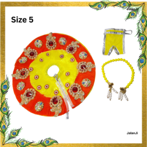 Net Red & yellow Kundan work dress