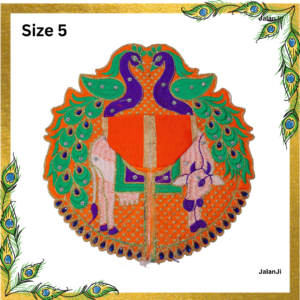 Designer Mor Pattern Poshak for Kanha Ji (Size: 5)