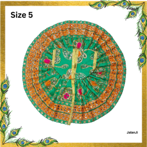 Gota & Sitara Work Lace Dress for Kanha Ji (Size 5)